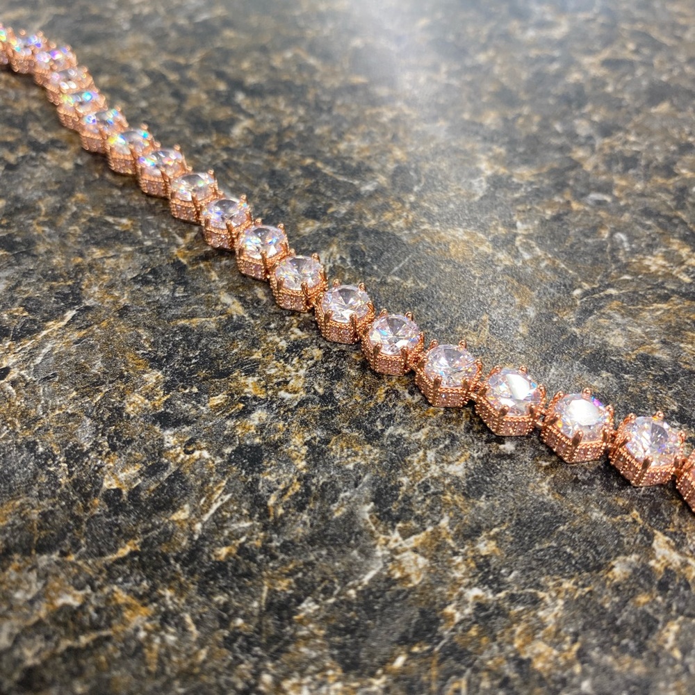 Rose Gold Honeycomb Bracelet